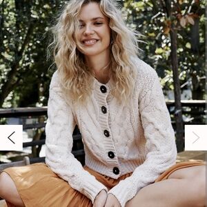 Free People Bonfire Cardi in Cream